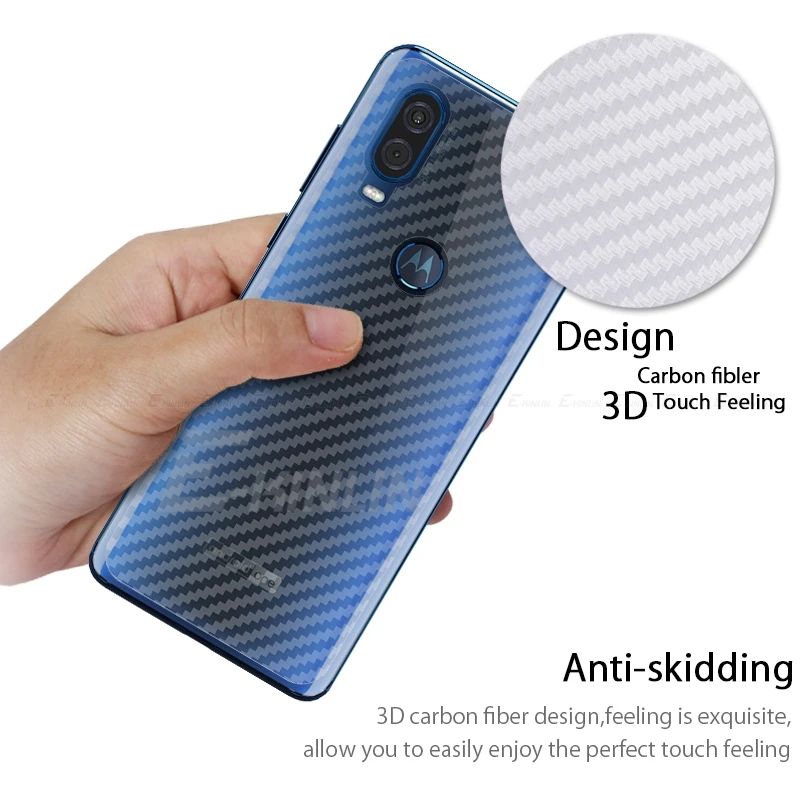 Мягкая защитная пленка из углеродного волокна для Motorola Moto One Zoom Action vision E6s E5 E6 Play Plus, защита заднего экрана