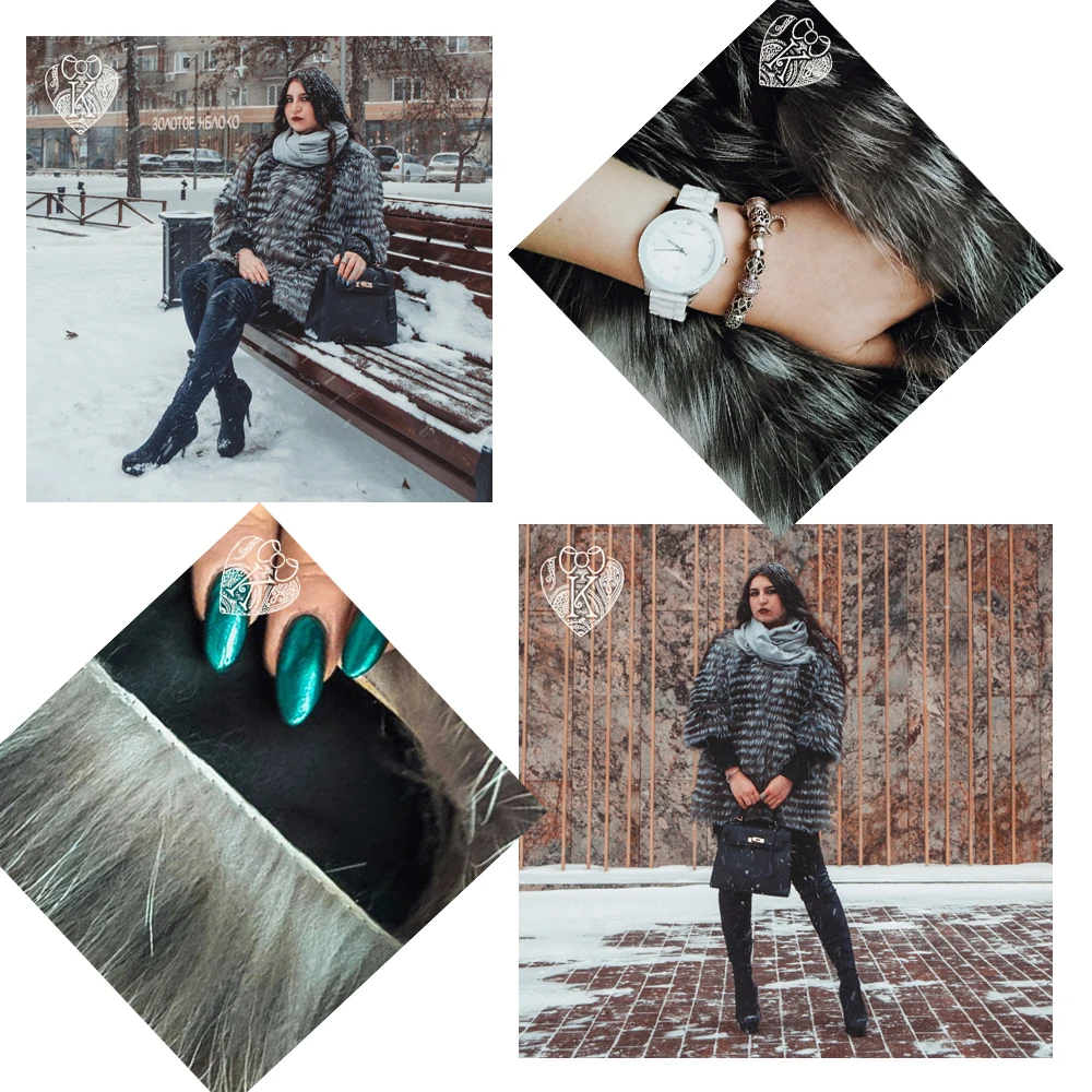 Excellent BFFUR Real Fur Coat Luxury Women Winter Fashion Style Natural Fur Vest Coat Female Silver Fox Fur Coat Russian Fur Coats Slim 25