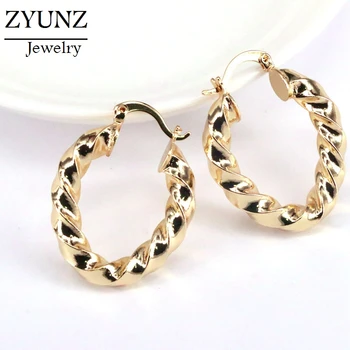 

5 Pairs, Hiphop Statement Earrings Brass Hoop Oval Twisted Earrings Fashion Bohemia Women Girls Unique Metal Jewelry