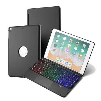 

5.1 Bluetooth keyboard case with mouse touchpad for new iPad 9.7", Alumium body+ 7 colors backlight + Smart sleep/wakeup