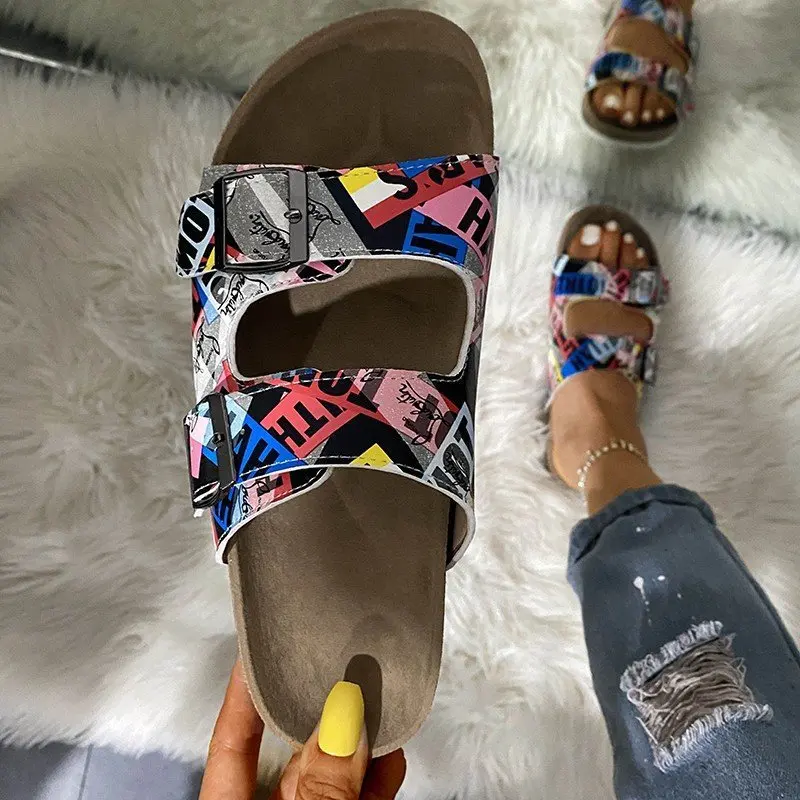 

2020 New Women Sandals Soft Color Stitching Ladies Sandals Comfortable Flat Sandals Open Toe Beach Shoes Woman Females Slides