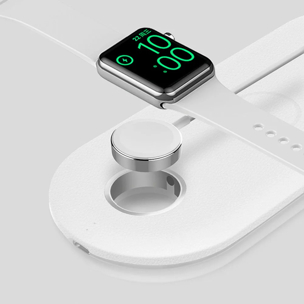 

10W Qi Wireless Charger For Iphone X XS XR 8 Plus 3 IN 1 Fast Chargeur Quick Charge For Apple Watch Cargador Inalambrico