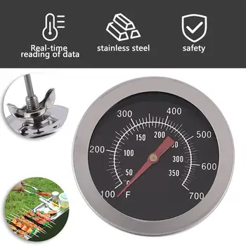 

Silver Stainless Steel Food Meat Temperature Classic Stand Up Dial Oven Thermometer Gauge Gage Cooker Thermometer Popular New