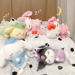 Takara Tomy juguetes de peluche Sanrio para dormir, gatito de peluche esponjoso, My Melody, Kuromi Ragdoll, decoración del hogar, Anime de dibujos animados, muñeco bonito, regalo