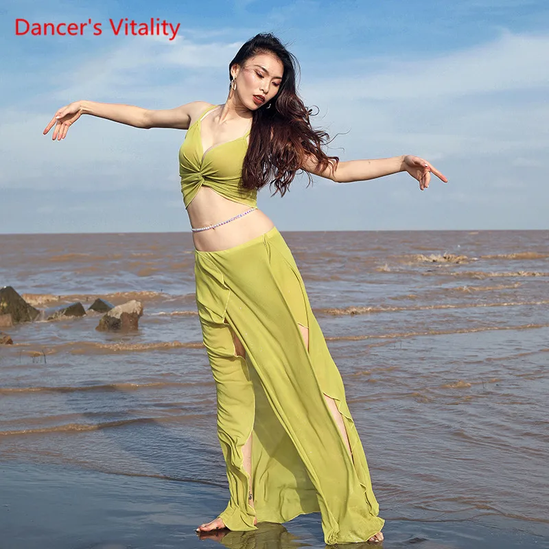 

Belly Dance Practice Clothes 2019 New Suit Women Sense Strap Dress Summer Beginner Competition Costume