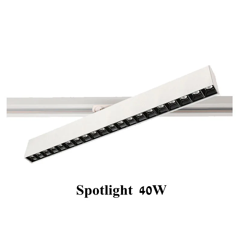 10W 20W 30W 40W LED Track Light LED Ceiling Lamp Aluminum AC85-265V LED Linear Light Floodlight Rail Lamps for Home Shop Stores hanging ceiling lights Ceiling Lights