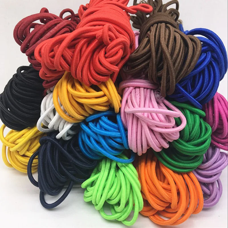 5 Meter 2.5mm 2mm Colorful High-Elastic Round Elastic Cord Rubber