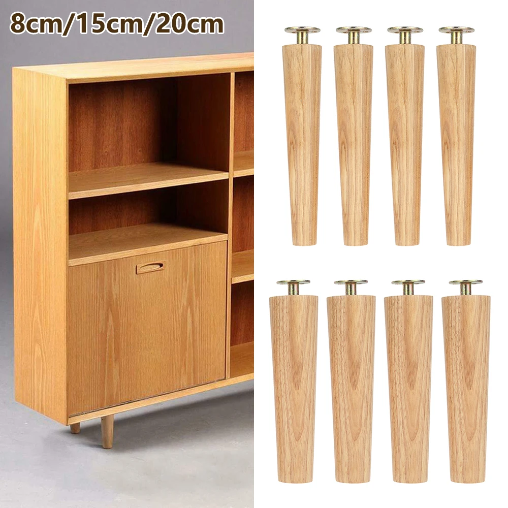 Description Picture 2 of item4pcs Solid Wood Furniture Leg Table Feets Wooden Cabinet Table Legs Fashion Furniture Hardware Replacement for Sofa Bed
