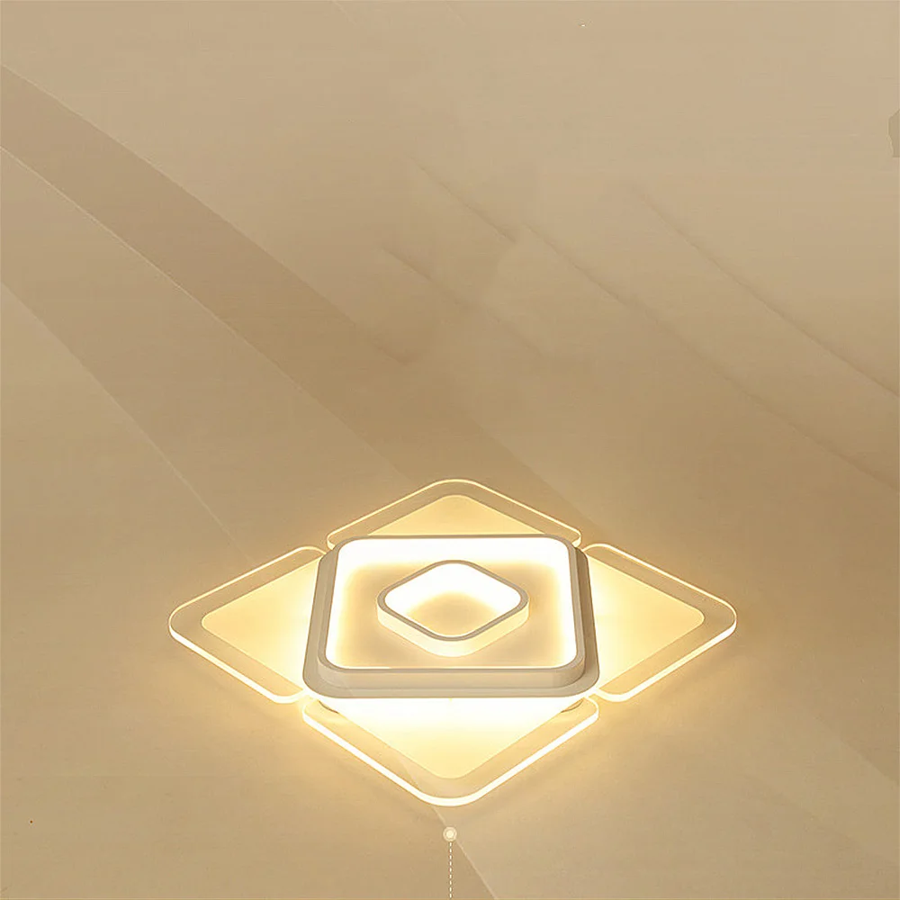 

Led ceiling lights square Nordic bedroom living room home warm ultra-thin ceiling lamp Indoor Lighting RC Dimmable ceiling light