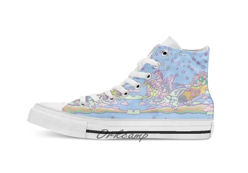 

Santa's Fabulous Christmas Ride Custom Casual High Top lace-up Canvas shoes sneakers Drop shipping