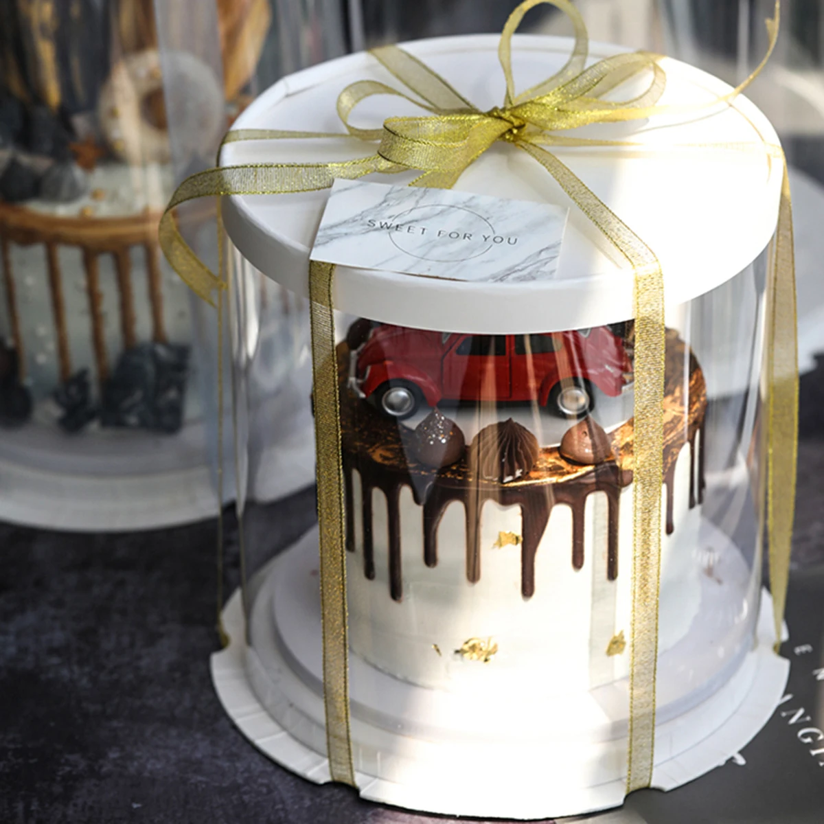 

6inch 8inch 10inch Birthday Wedding Cake Boxes And Packaging Transparent Cake Box Clear Plastic Round Cake Packaging Box Gift