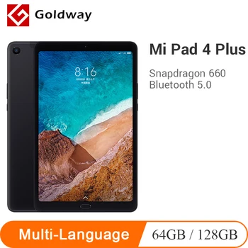 

Multi-language Xiaomi Mi Pad 4 Plus 64/128GB Tablets 4 Snapdragon 660 AIE 8620mAh 10.1'' 16:10 1920x1200 Screen 13MP Mi Pad 4