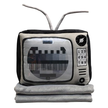 

1pc 40CM Simulation Radio Television Plush Toys with Blanket Stuffed Soft Sofa Cushion Pillow Dolls Real Like TV for Home Decor