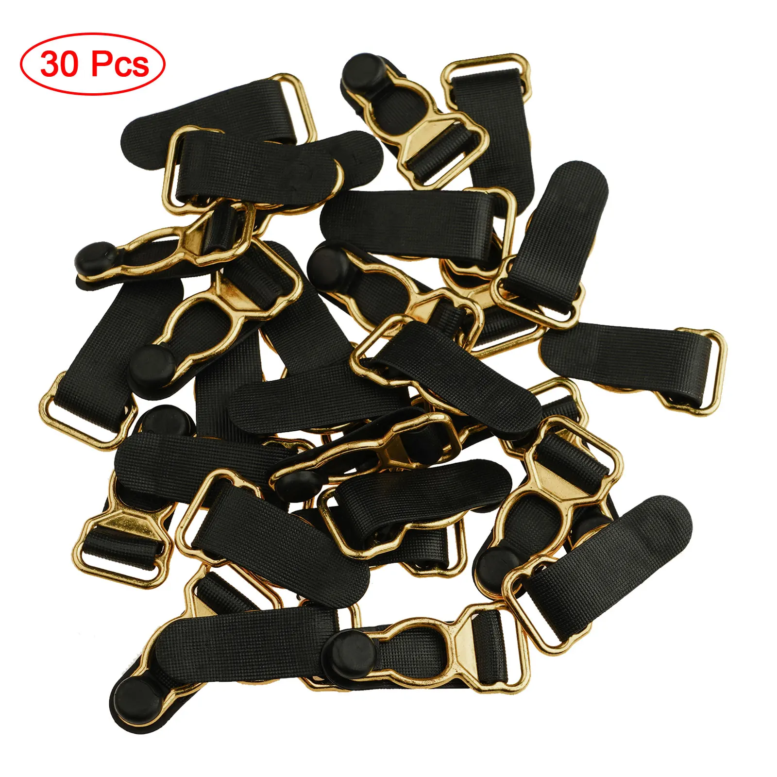 30Pc Corset Garter Belt Buckles Leg Harness Suspender Ends Anti Slip Stocking Hosiery Clip Hooks Underwear Strap Fastener Clasps | Дом и сад