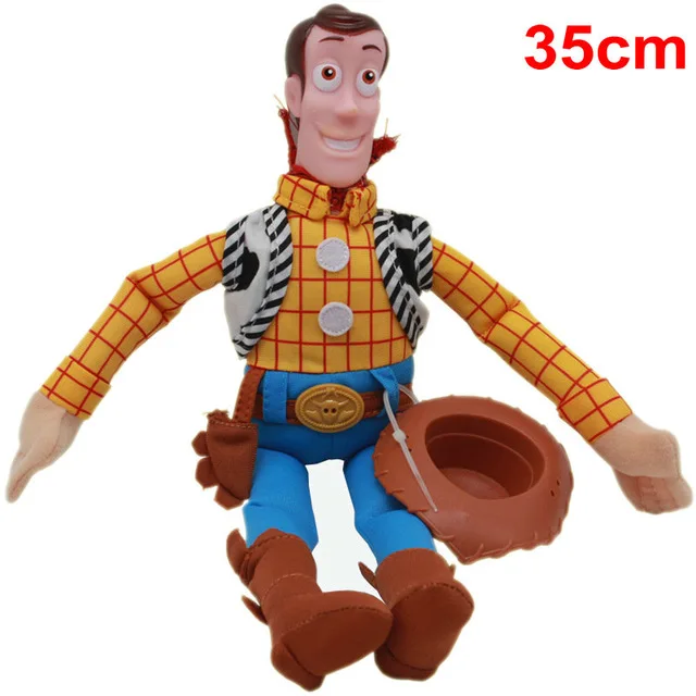 Woody 35cm Фильм История Игрушек 4 плюшевая игрушка форки Вуди Джесси Базз Лайтер Даки Банни Мягкая кукла Фигурка мультяшная игрушка для детей Подарки для детей - Цвет: Woody 35cm