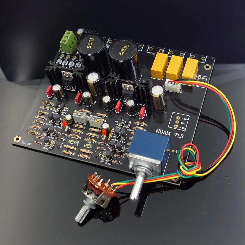 Marantz HDAM preamplifier DIY kit finished board class A output amp board With 3-bit input selection 2SK389 FET+ ZTX653 ZTX753