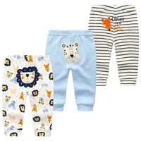 3Pcs/lot Cartoon Print Baby Pants Cotton Baby Leggings Autumn Toddler Boy Girl Pants Newborn Infant Clothing 3 6 9 12 18 24M 6