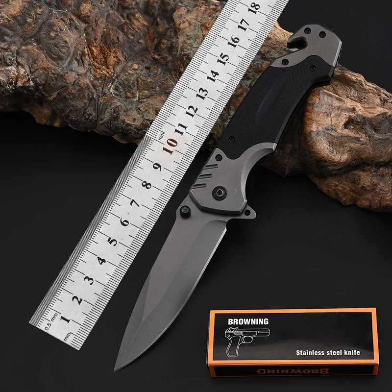 

Gray Folding Knife 7CR17Mov G10 Blade Tactical Camping Survival Combat Pocket Knives Jack Outdoo knife EDC Hunting Multi Tools