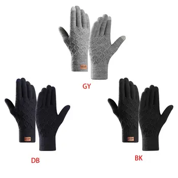 

Knitted Wool Gloves Autumn Winter Men Outdoor Cycling Warm Touch Screen Glove