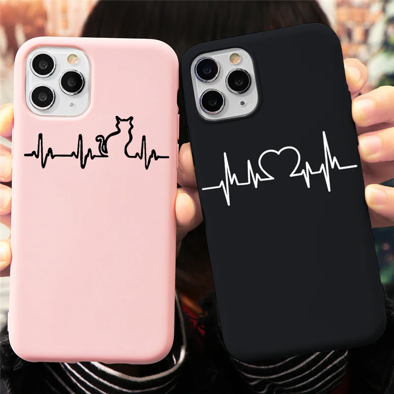 Милый чехол для iPhone девушек XS Max XR X матовый 6 6S 7 Plus 9 10 мягкая задняя крышка 8