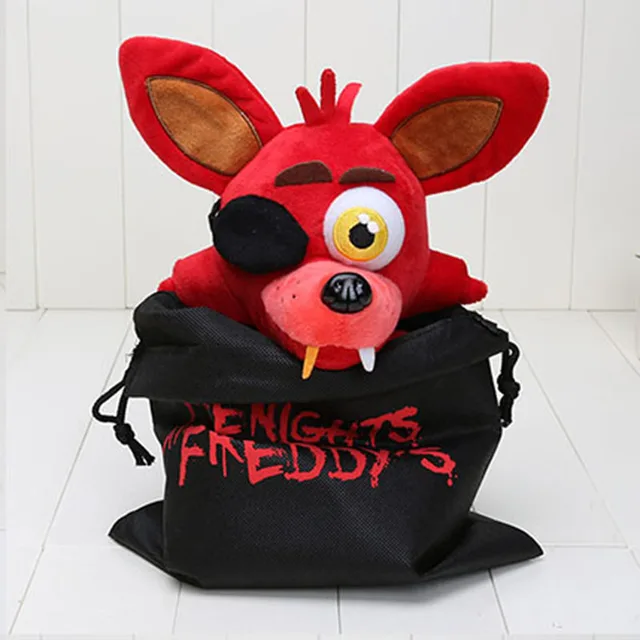 25cm plush toys FNAF Plush Toys Freddy Bear Foxy Chica Bonnie Plush Stuffed Toys with Drawstring bag 6