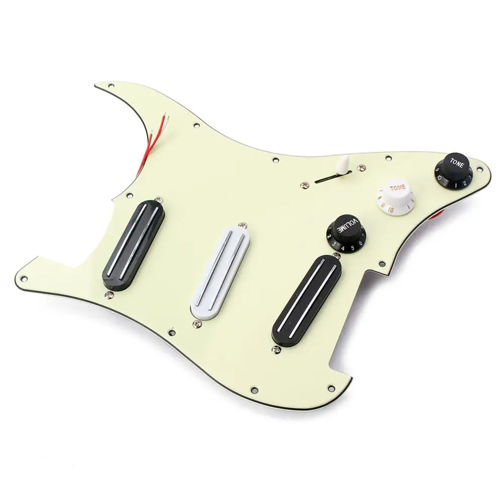

2020 New arrival 3Ply Loaded Pick-guard Set with Dual Rail Pickup for 11 Hole Electric Guitar Music Instrument Accessories