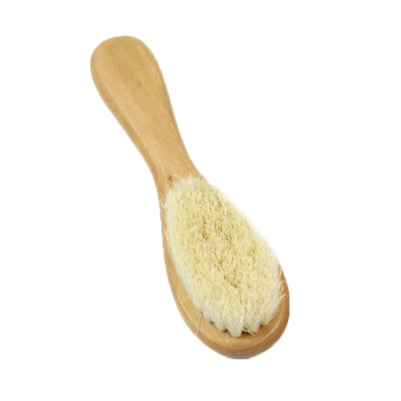 Щетка детская деревянная из чистой шерсти для ухода за ребенком|Щетки и расчески|