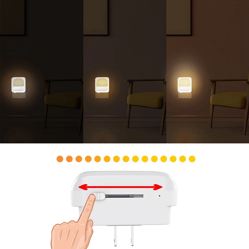 Dimmable Ночной светильник, теплый автоматический Дневной светильник для включения/выключения, энергосберегающий, для спальни, кухни, гаража, общего назначения, прачечной, детской комнаты