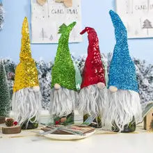 Рождественская бутылка вина сумки Обложка блесток шампанского украшения подарочная упаковка Рождественская Домашняя вечеринка Декор стола