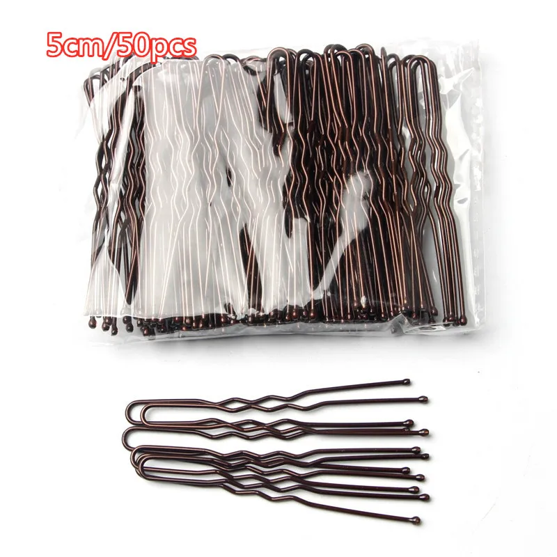 Basic U Shaped Gold Brown Plated Metal Hairpin Invisible Hair Styling Bobby Pin Salon Hair Accessories Safe Hair Grip hair clip ins Hair Accessories