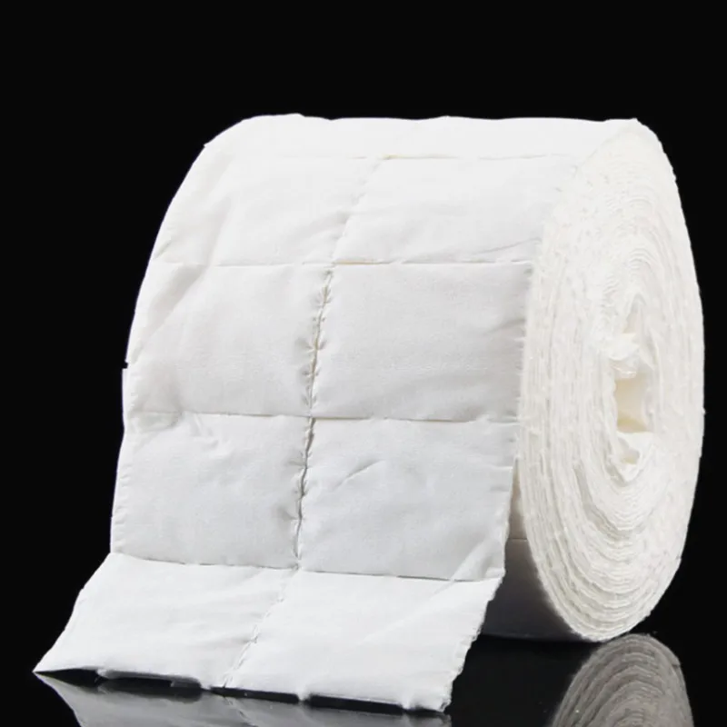 

500pcs/roll Nail Cotton Wipes UV Gel Nail Tips Polish Remover Cleaner Lint Paper Pad Soak Nail Art Cleaning Manicure Tool