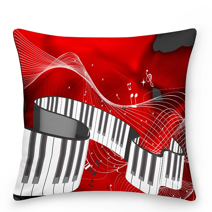 Piano keys Print Throw Pillow Cases Home Decoration Musical Notes Cushion  Cover Pillowcase For Sofa Pillow Covers|Pillow Case| - AliExpress