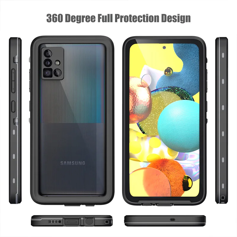 Водонепроницаемый чехол для Samsung A51 S9 S10 S20 Plus пыленепроницаемый ударопрочный Note 20