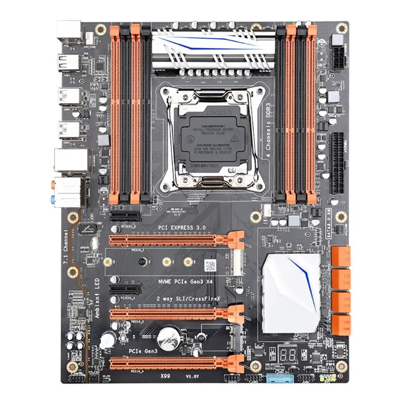 X99 Lga 2011-V3 материнская плата 4-канальный Ddr3 256G Ram, M.2 Ssd, Sata3.0, Usb3.0, Pcie 16X для Intel I7 E5-V3 2678 2669 2649 основная плата