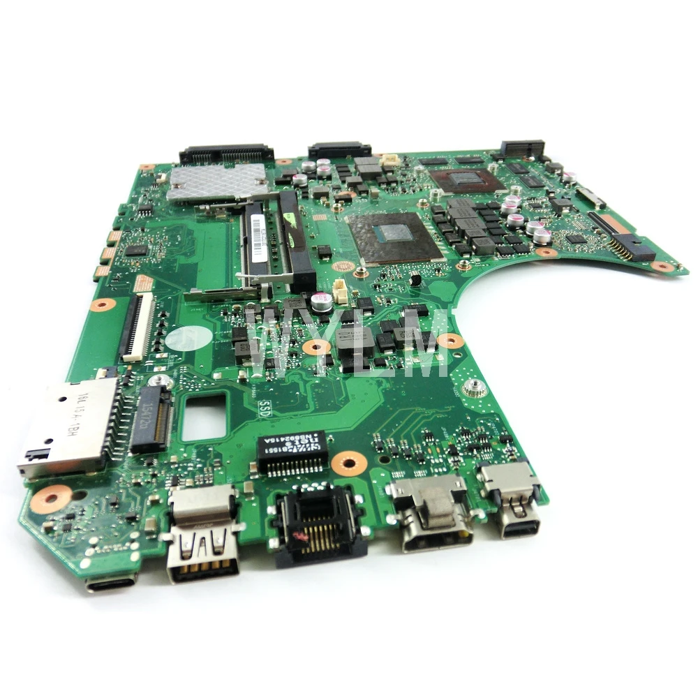 N552VX с i5-6300HQ Процессор GTX950M/2G Материнская плата Asus N552V N552VX N552VW Материнская плата ноутбука REV2.2 90NB09P0-R00050 Тесты ОК