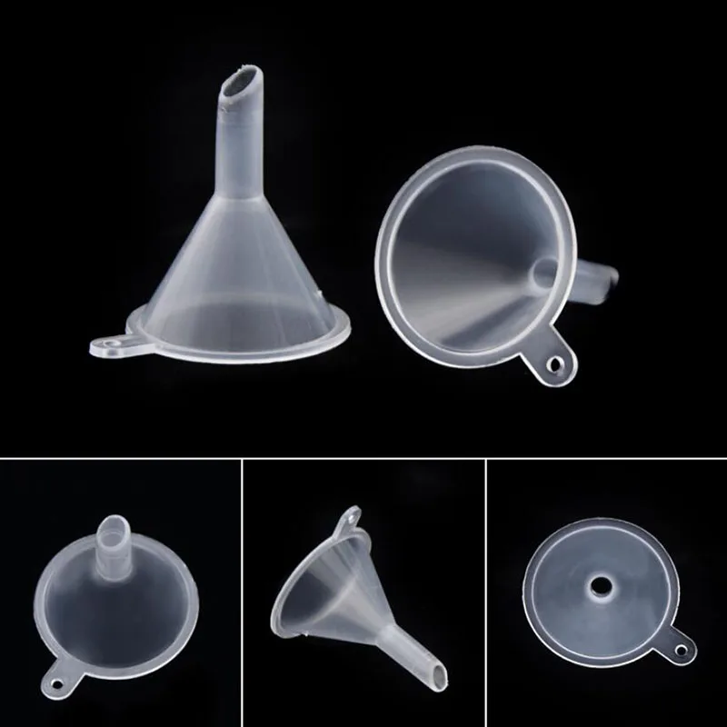 Mini Transparent Plastic Laboratory Diffuser Funnel plastic filter funnel Juice Dropper Bottle Liquid Essential Oil Filling Tool 10 Pieces/set