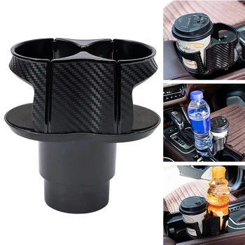 

2 in 1 Design Soft Drink Can Coffee Bottles Stand Detachable Car Cup Holder with Adjustable Base