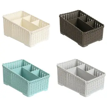 

Rattan Plastic Storage Box Storage Basket Desktop Cosmetic Sundry Box Household Shelf Storage Box For Office Bathroom LivingRoom