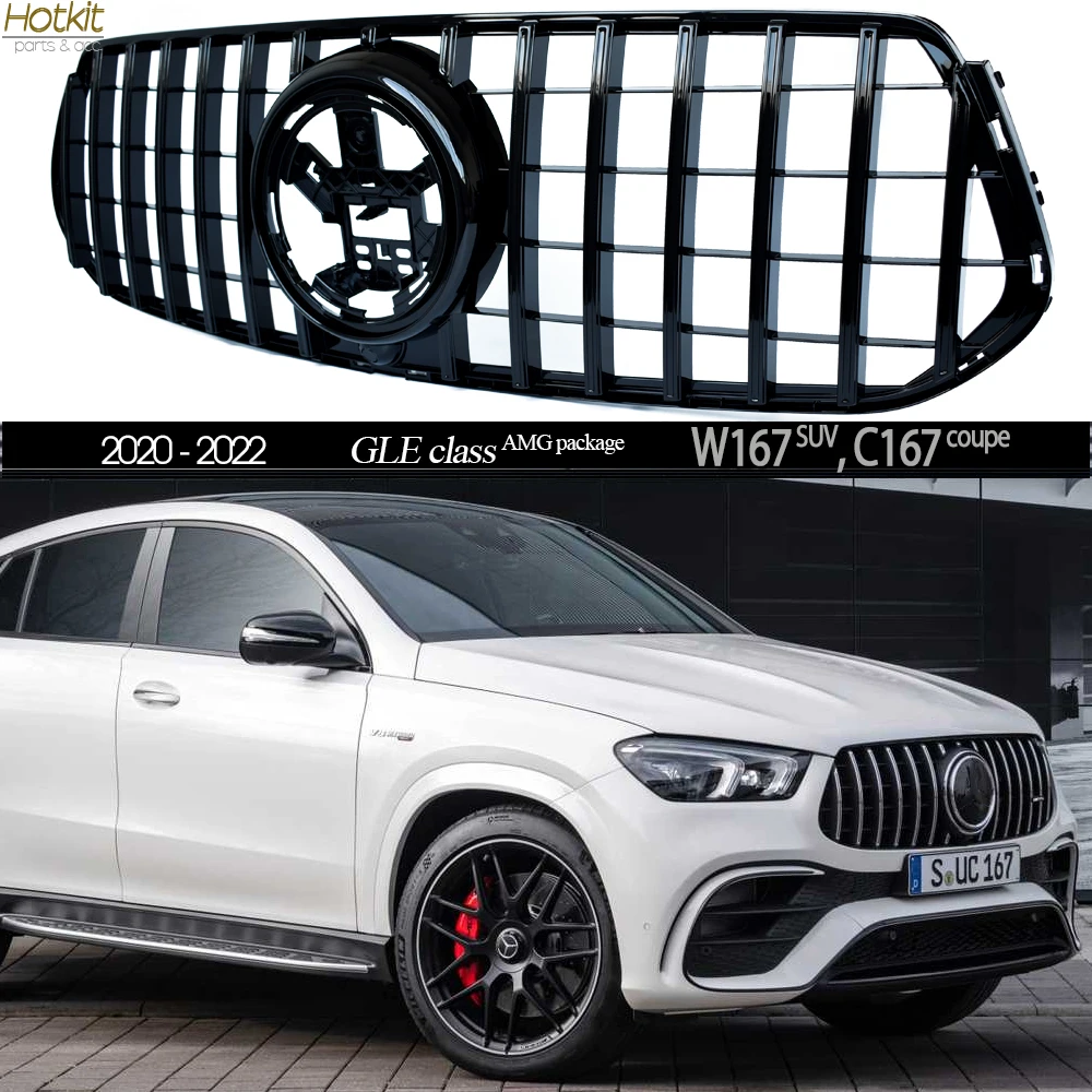 

Решетка переднего бампера panamerica, черная, серебристая, сменная решетка радиатора для Mercedes W167 C167 CLA Class 2020 - 2022