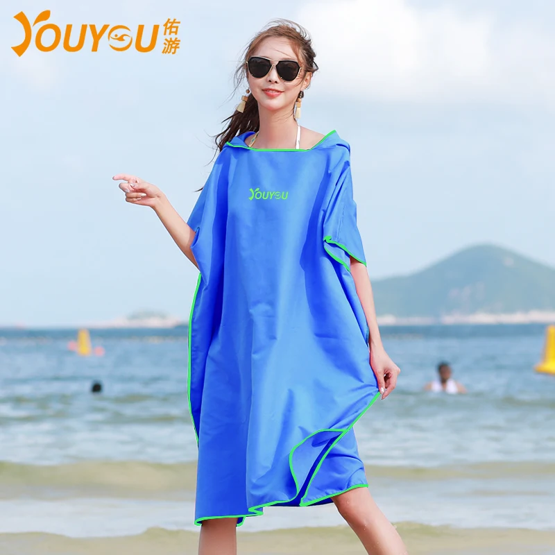Пляжное длинное Модное пончо для женщин и взрослых, пляжное полотенце для путешествий, быстросохнущее полотенце для волос, набор для ванной, Новое поступление GG50mj - Цвет: 102x92cm