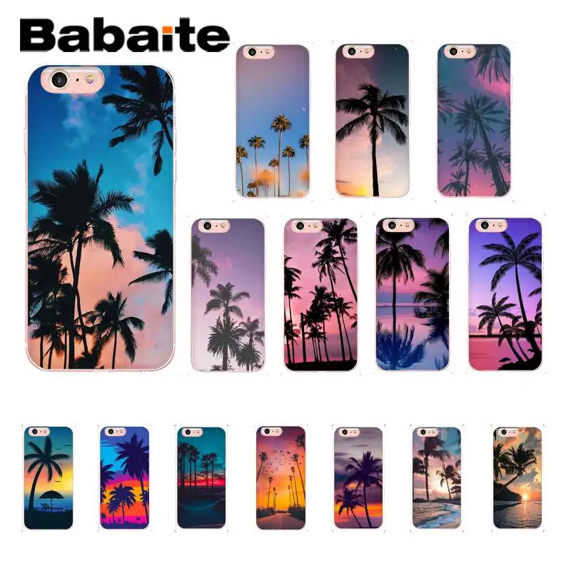 Babaite пальмовые деревья закат природа Coque Оболочка Чехол для телефона для iPhone 8 7 6 6S Plus X XS MAX 5 5S SE XR 11 11pro 11promax