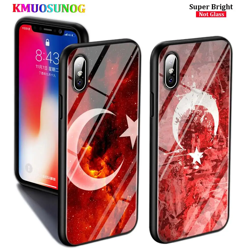 

Black Cover for iPhone 11 11Pro Max Turkey Flag Art for iPhone X XR XS Max 8 7 6 6S Plus 5S Glossy Phone Case