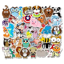 10/30/50pcs Cute Animals Stickers Cute Decorative Stationery Scrapbook Notebook Phone Diary DIY Waterproof Kids Sticker Toy