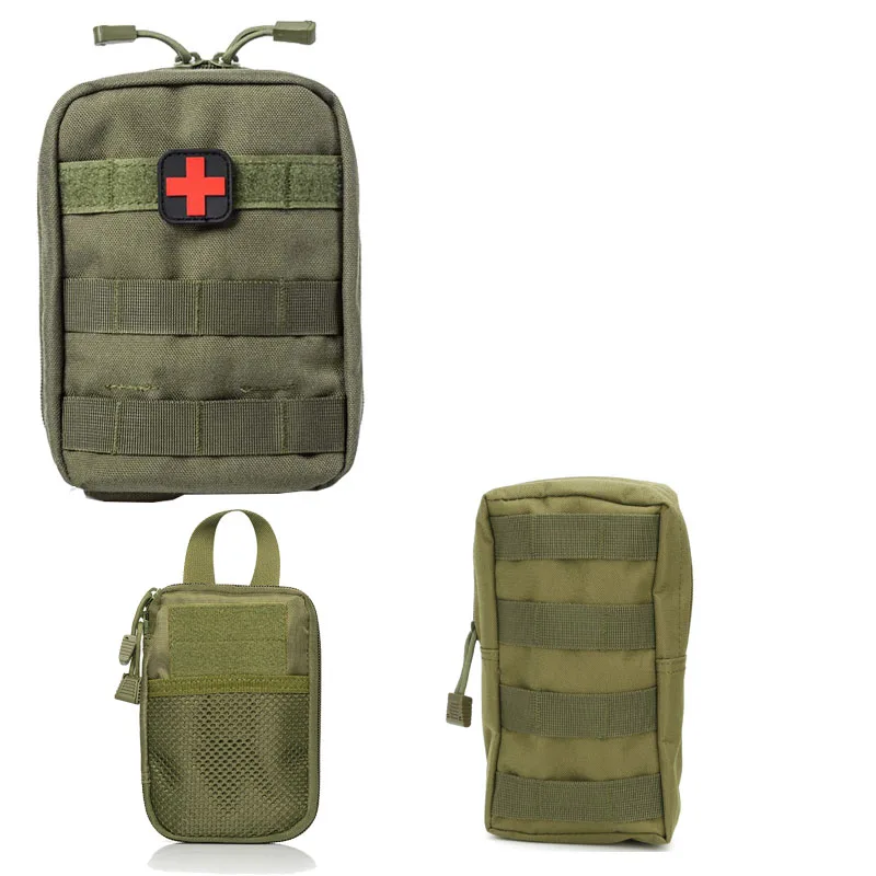Военная Тактическая Сумка армейский чайник сумка для Molle рюкзак Открытый карманный охотничий походный Кемпинг армейский плечевой ремень на пояс - Цвет: Three-piece