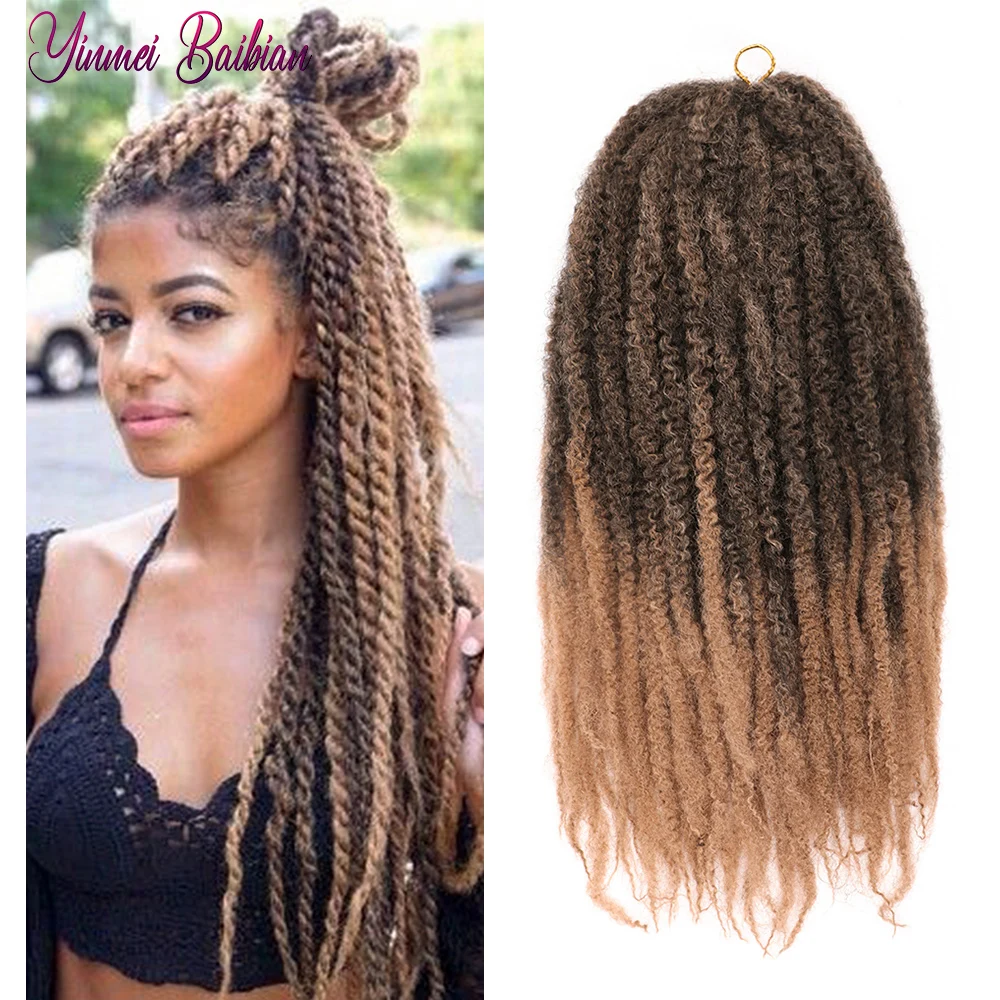 Long 24inch Marley Hair Braids Synthetic Soft Kinky Twist Crochet Braiding  Hair For Women Brown Blonde Marley Hair Extensions| | - AliExpress