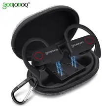 GOOJODOQ с функцией подавления шума Спортивные наушники Bluetooth 5,0 с наушным креплением True Беспроводной стерео гарнитура с USB зарядка чехол наушники-вкладыши TWS Bluetooth наушники с микрофоном
