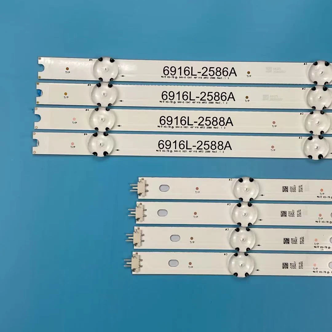 Barra de Tira Retroiluminação Led para lg 49lw540s 49lh630v Lc490due Fjm1 49lh604v 6916l2586a 2587a 2588a 2589a 49 V16 Art3 - Imagem 2