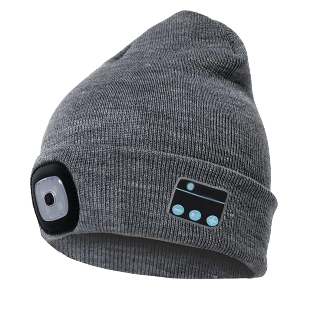 Women and Men Winter Warm Music Hat Bluetooth Beanie Hat Winter Music Cap V5.0 with Wireless Stereo Earphone 