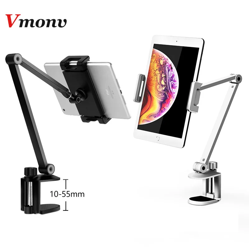 

Vmonv Long Arm Rotating Mobile Phone Holder for iPhone Samsung Huawei 4-13 Inch Tablet Phone Mount Stand for iPad Air Pro 12.9