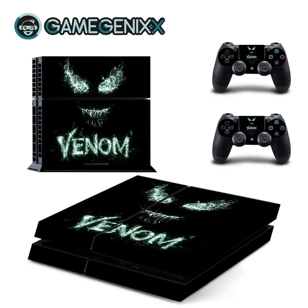 GAMEGENIXX Кожа Наклейка виниловая оберточная Крышка для консоли PS4 и 2 контроллеров-Venom